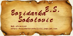 Božidarka Sokolović vizit kartica